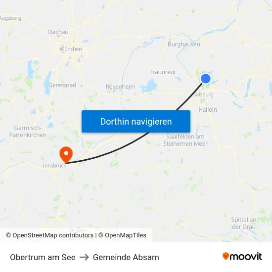 Obertrum am See to Gemeinde Absam map