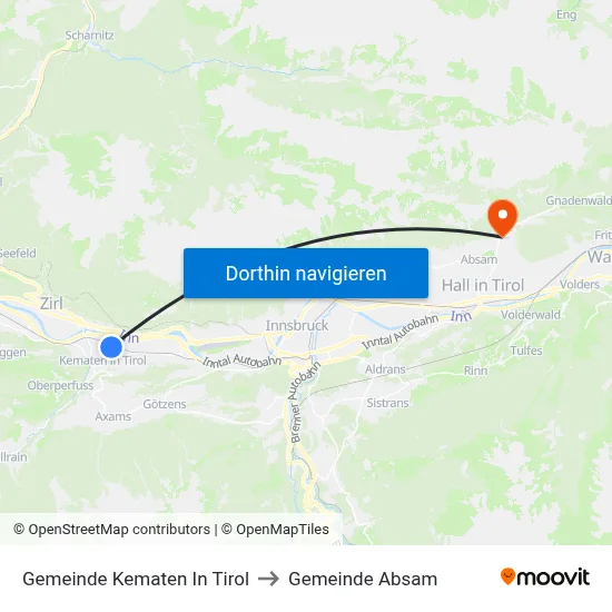 Gemeinde Kematen In Tirol to Gemeinde Absam map
