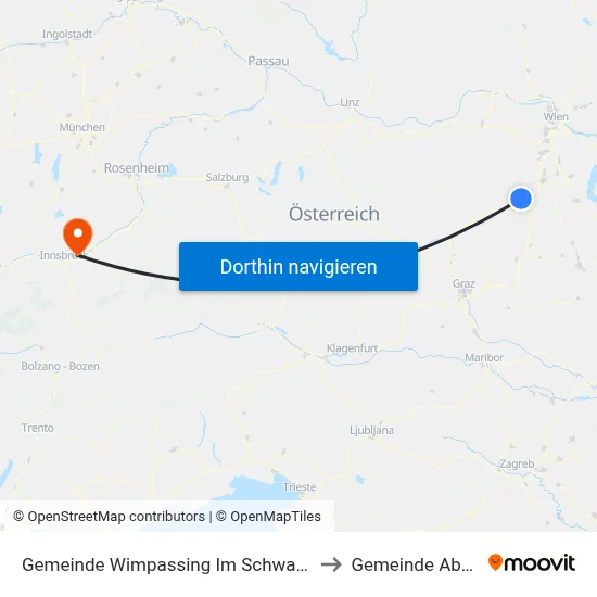 Gemeinde Wimpassing Im Schwarzatale to Gemeinde Absam map