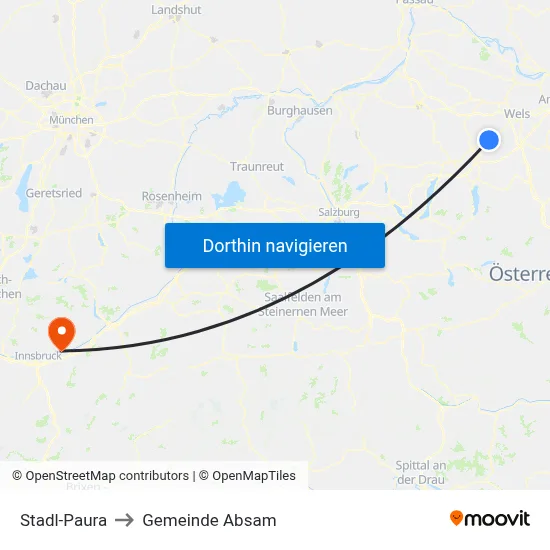 Stadl-Paura to Gemeinde Absam map
