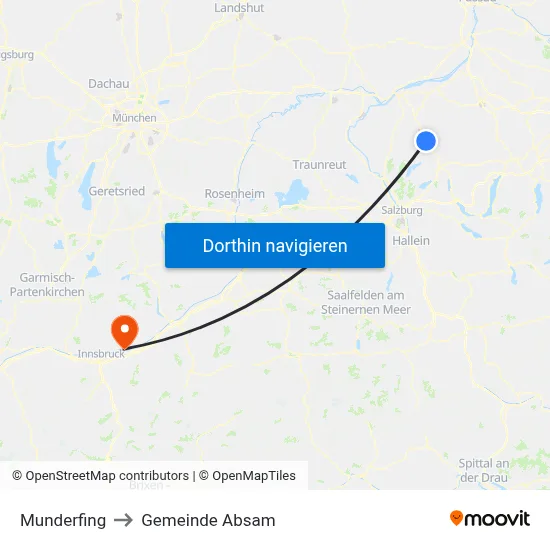 Munderfing to Gemeinde Absam map