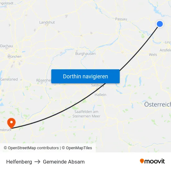 Helfenberg to Gemeinde Absam map