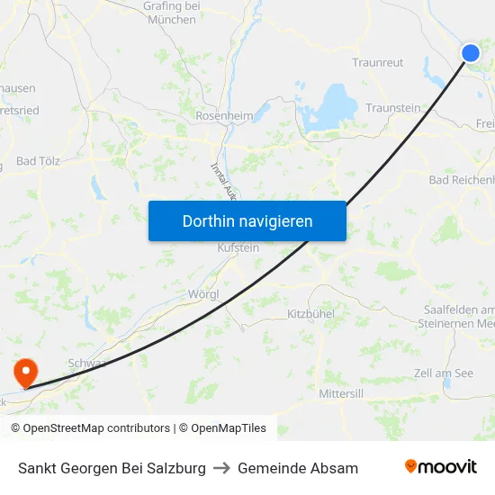 Sankt Georgen Bei Salzburg to Gemeinde Absam map