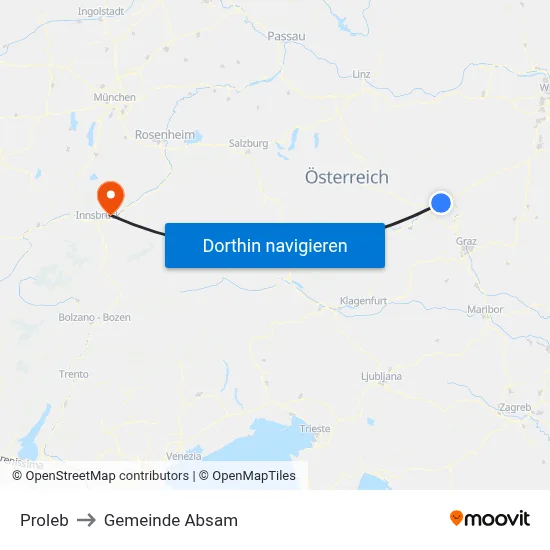 Proleb to Gemeinde Absam map