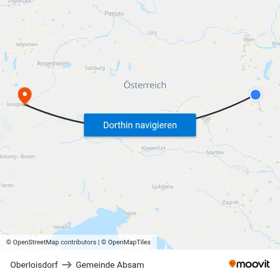 Oberloisdorf to Gemeinde Absam map