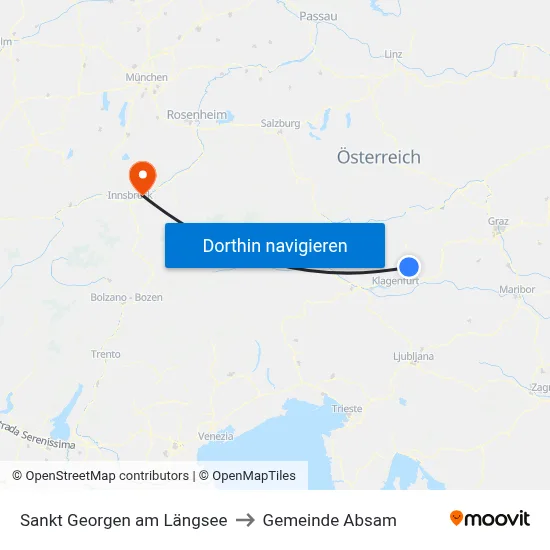 Sankt Georgen am Längsee to Gemeinde Absam map