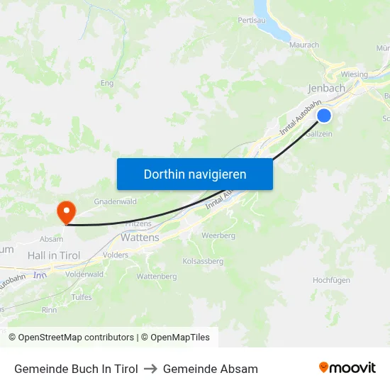 Gemeinde Buch In Tirol to Gemeinde Absam map