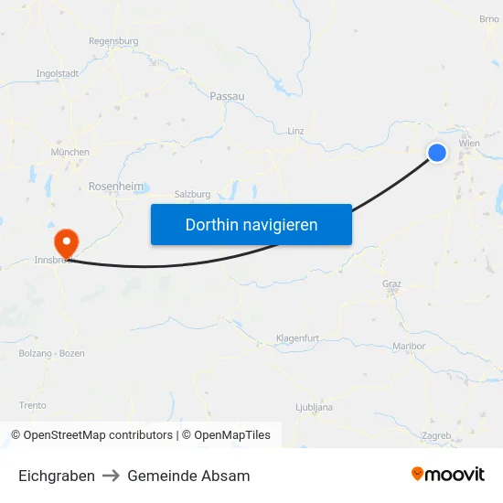 Eichgraben to Gemeinde Absam map