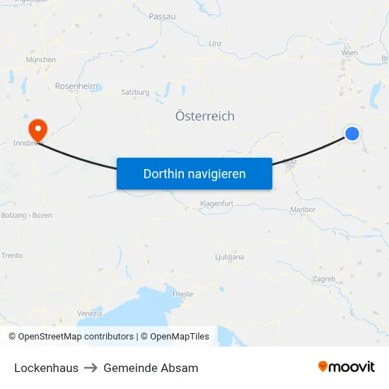 Lockenhaus to Gemeinde Absam map
