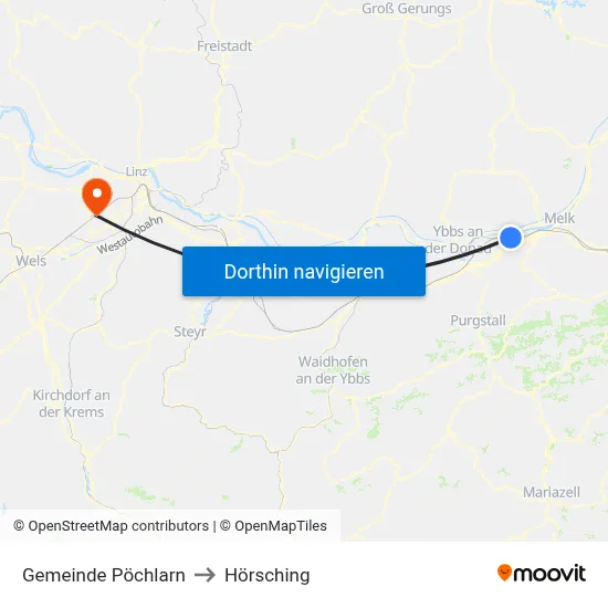 Gemeinde Pöchlarn to Hörsching map
