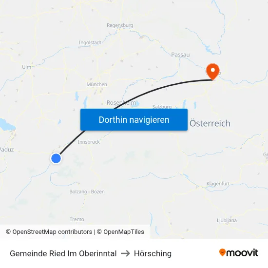 Gemeinde Ried Im Oberinntal to Hörsching map