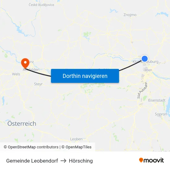 Gemeinde Leobendorf to Hörsching map