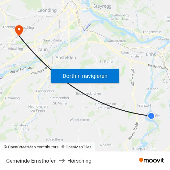 Gemeinde Ernsthofen to Hörsching map