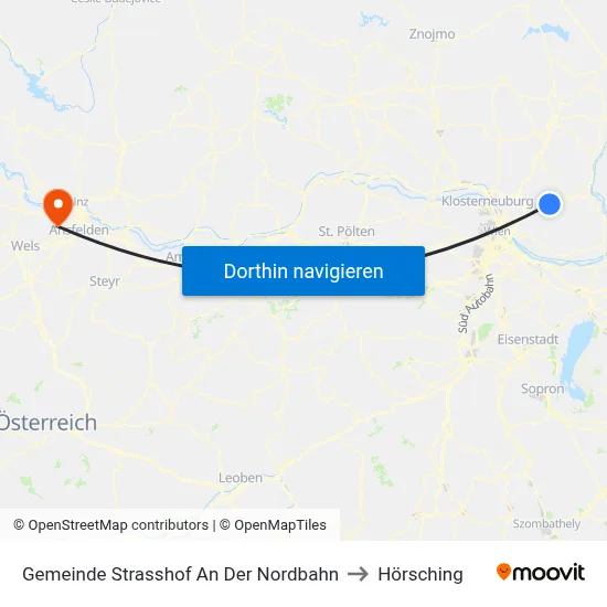 Gemeinde Strasshof An Der Nordbahn to Hörsching map