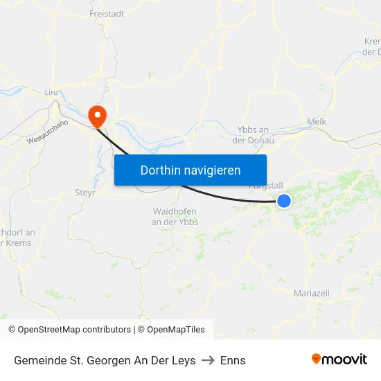 Gemeinde St. Georgen An Der Leys to Enns map