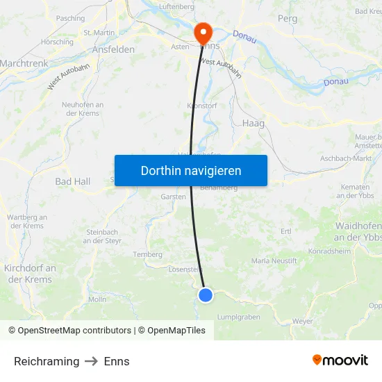 Reichraming to Enns map
