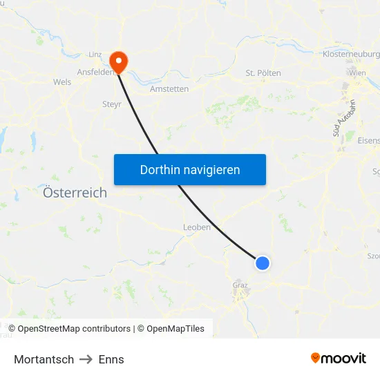 Mortantsch to Enns map