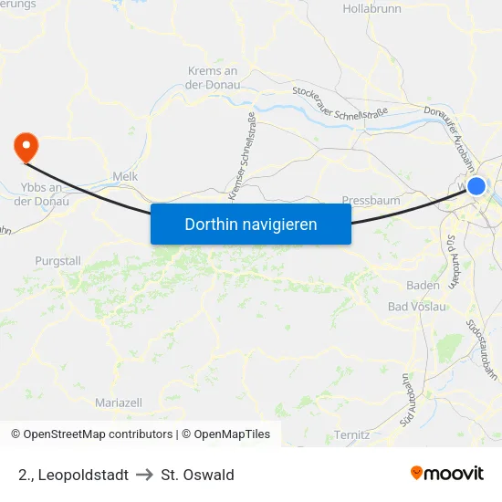 2., Leopoldstadt to St. Oswald map