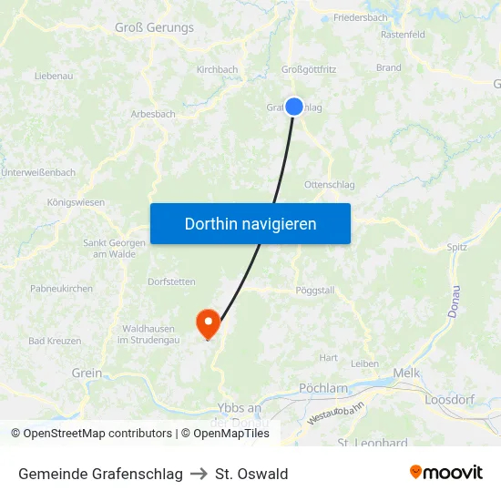 Gemeinde Grafenschlag to St. Oswald map