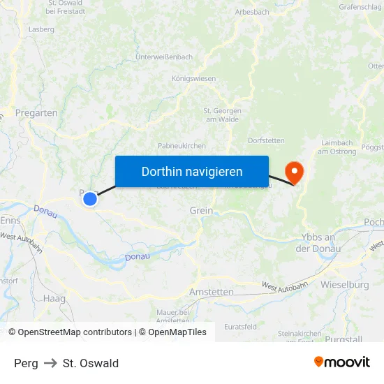 Perg to St. Oswald map