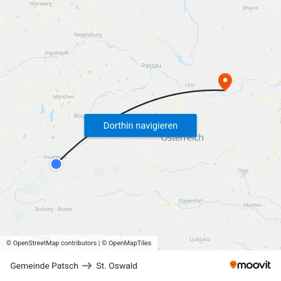Gemeinde Patsch to St. Oswald map