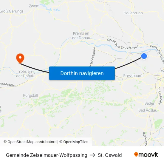 Gemeinde Zeiselmauer-Wolfpassing to St. Oswald map