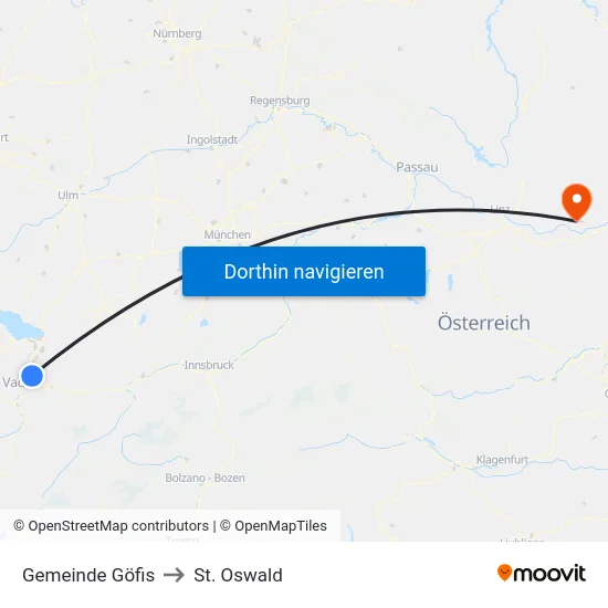 Gemeinde Göfis to St. Oswald map