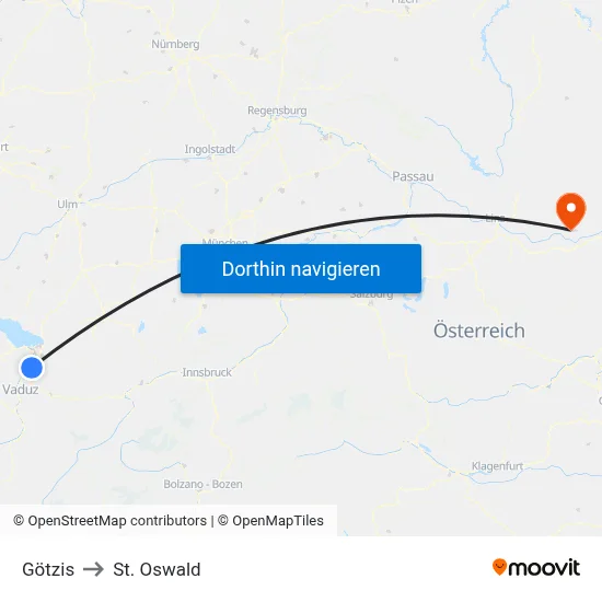 Götzis to St. Oswald map