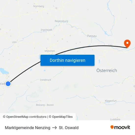 Marktgemeinde Nenzing to St. Oswald map