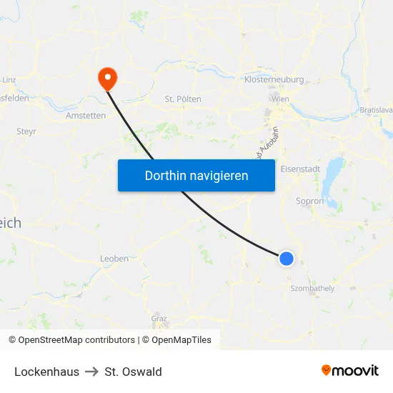 Lockenhaus to St. Oswald map