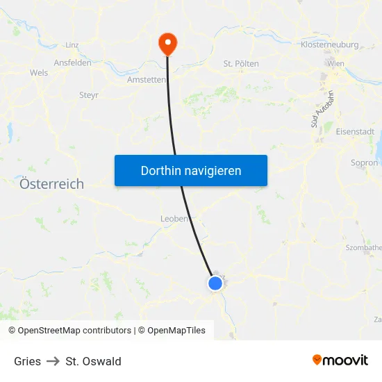 Gries to St. Oswald map