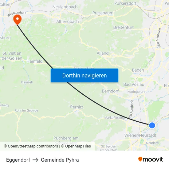 Eggendorf to Gemeinde Pyhra map