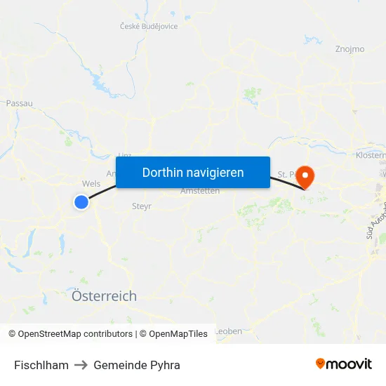 Fischlham to Gemeinde Pyhra map
