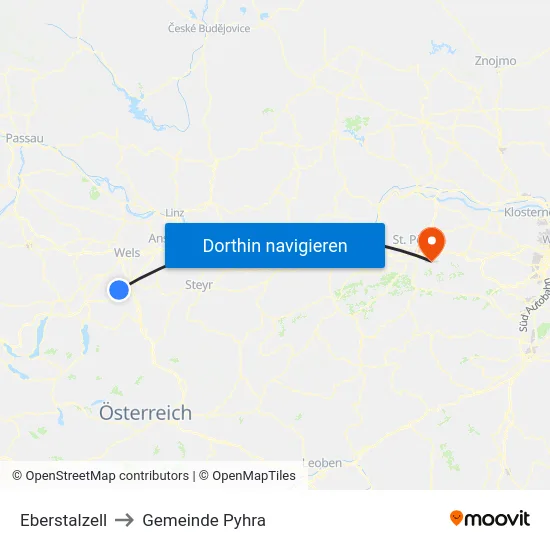 Eberstalzell to Gemeinde Pyhra map