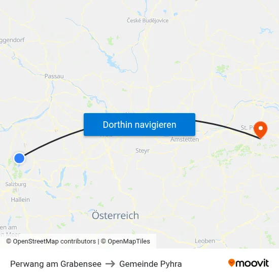 Perwang am Grabensee to Gemeinde Pyhra map