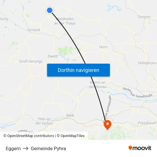 Eggern to Gemeinde Pyhra map