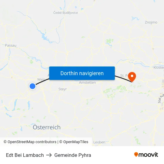 Edt Bei Lambach to Gemeinde Pyhra map
