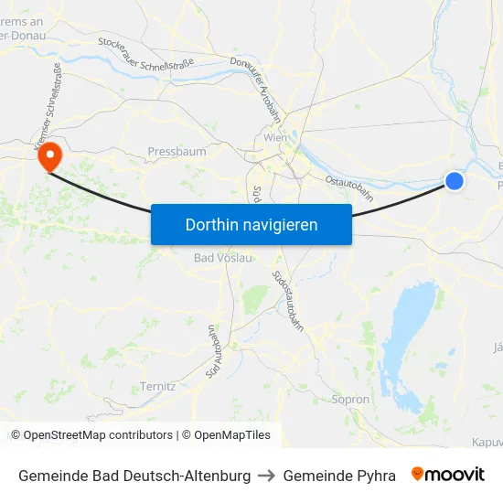 Gemeinde Bad Deutsch-Altenburg to Gemeinde Pyhra map