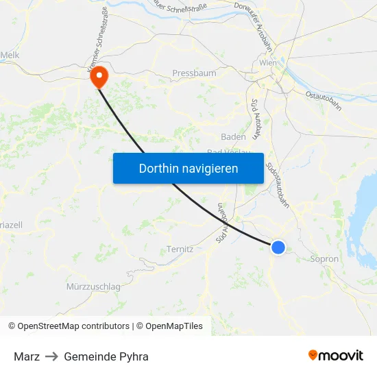 Marz to Gemeinde Pyhra map