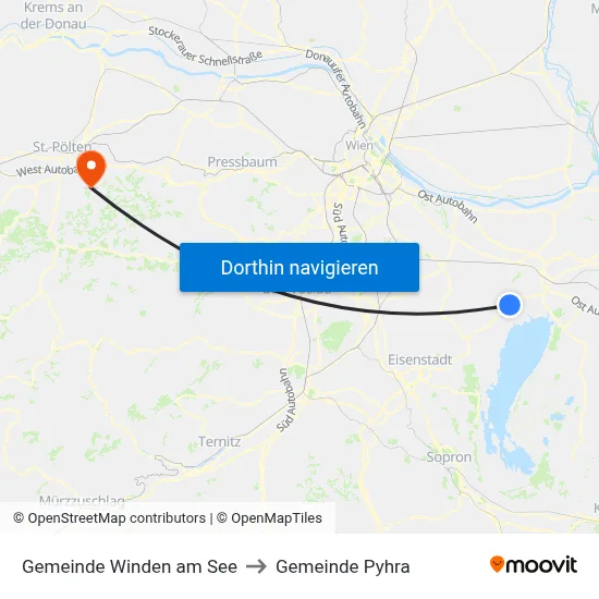 Gemeinde Winden am See to Gemeinde Pyhra map