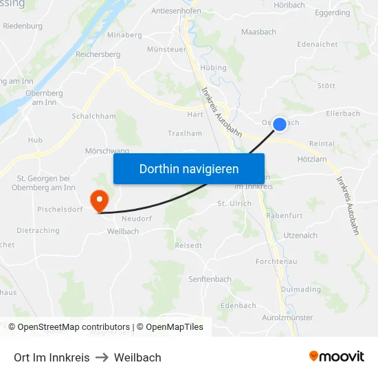 Ort Im Innkreis to Weilbach map