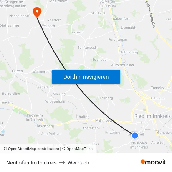 Neuhofen Im Innkreis to Weilbach map