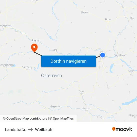 Landstraße to Weilbach map
