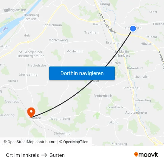 Ort Im Innkreis to Gurten map