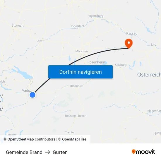 Gemeinde Brand to Gurten map