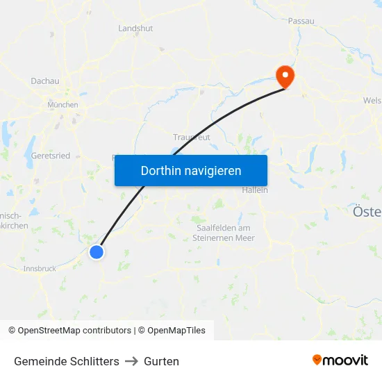 Gemeinde Schlitters to Gurten map