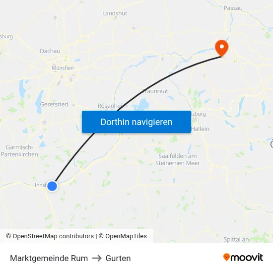 Marktgemeinde Rum to Gurten map
