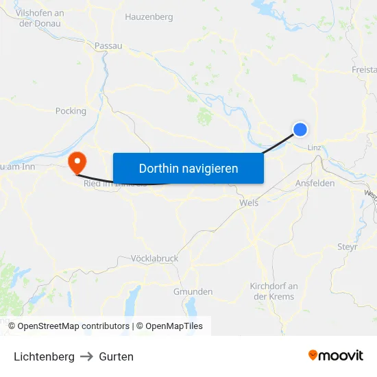 Lichtenberg to Gurten map