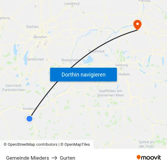 Gemeinde Mieders to Gurten map