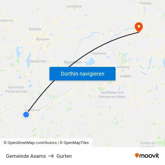 Gemeinde Axams to Gurten map